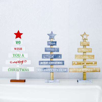 Adornos Navideños de Árbol con Letras Pintadas a Mano