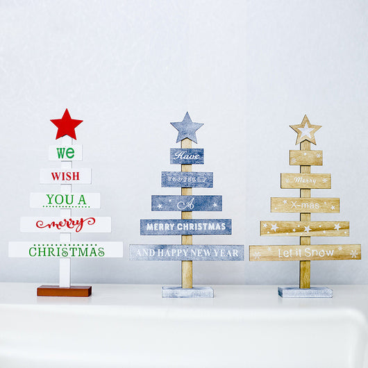 Adornos Navideños de Árbol con Letras Pintadas a Mano