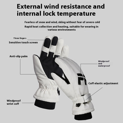Guantes Térmicos Impermeables Antideslizantes para Esquí Mujer con Pantalla Táctil - Image 3