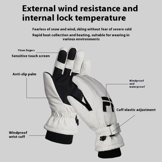 Guantes Térmicos Impermeables Antideslizantes para Esquí Mujer con Pantalla Táctil - Image 3