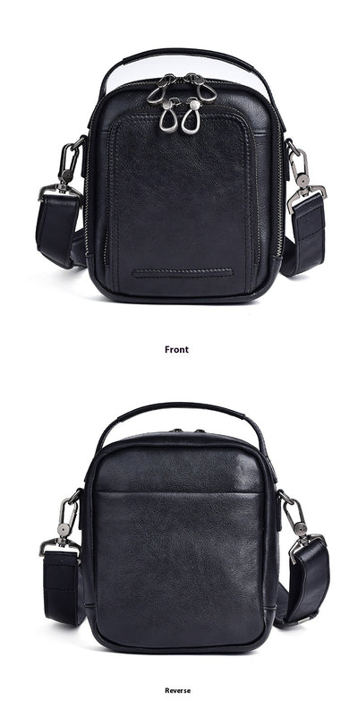 Bolsa Mensajera Casual Retro en Cuero Genuino para Hombre - Image 11