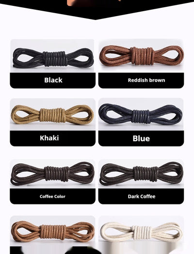 Cordones de Bota de Cuerda Encerada Redonda para Zapatos de Cuero - Un Par - Image 17