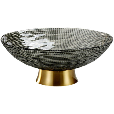 Plato de Frutas de Vidrio Dorado para Mesa de Té - Image 11