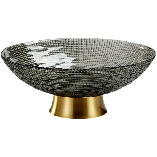 Plato de Frutas de Vidrio Dorado para Mesa de Té - Image 11