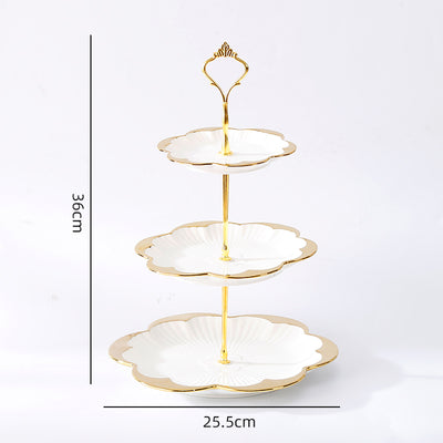 Plato de Frutas Multicapa de Cerámica Lujo Minimalista para Sala - Image 14