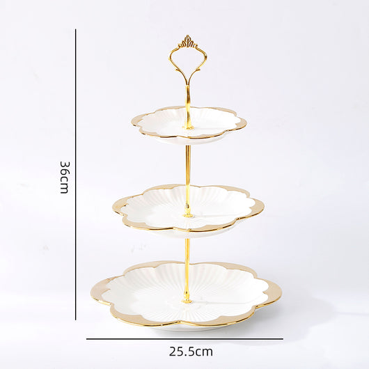 Plato de Frutas Multicapa de Cerámica Lujo Minimalista para Sala - Image 14