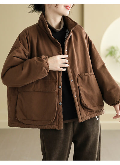 Abrigo Acolchado Talla Grande para Mujer con Bolsillos - Calidez y Comodidad - Image 14