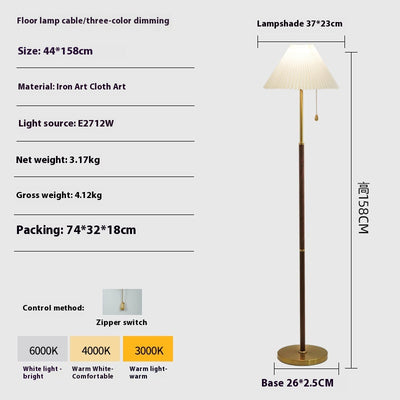 Lámpara de Pie Vintage con Pliegues - Iluminación Elegante de Diseño Retro - Image 7