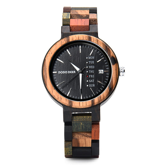 Reloj de Pareja Estilo Europeo Americano con Calendario de Madera - Image 4
