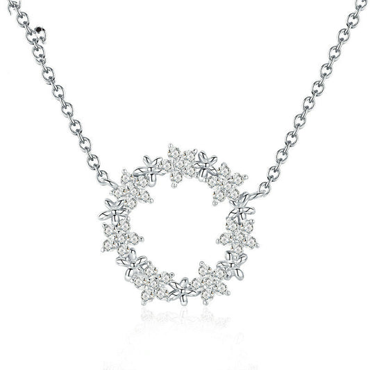Collar de Plata Esterlina Evelyn Estrellas Brillantes S925