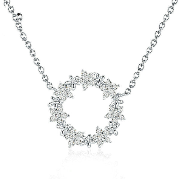 Collar de Plata Esterlina Evelyn Estrellas Brillantes S925
