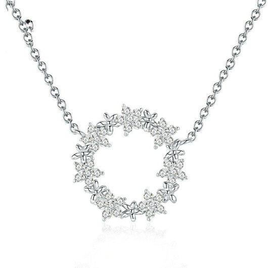 Collar de Plata Esterlina Evelyn Estrellas Brillantes S925