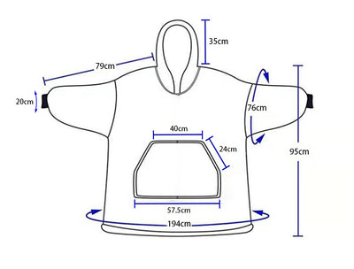 Manta Sudadera con Capucha de Algodón Grueso - Image 5
