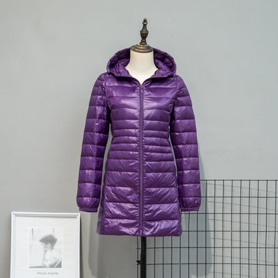 Chaqueta Acolchada Ligera Otoño Invierno Mujer Talla Grande Capucha Ajustada - Image 10