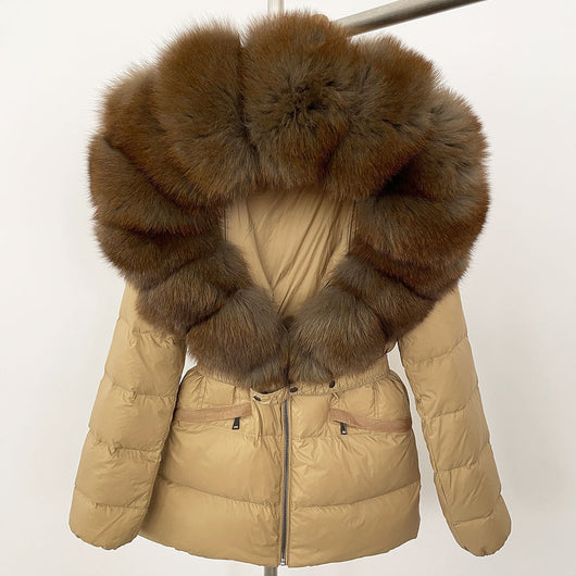 Chaqueta Acolchada Corta Ajustada para Mujer con Forro de Piel - Image 73