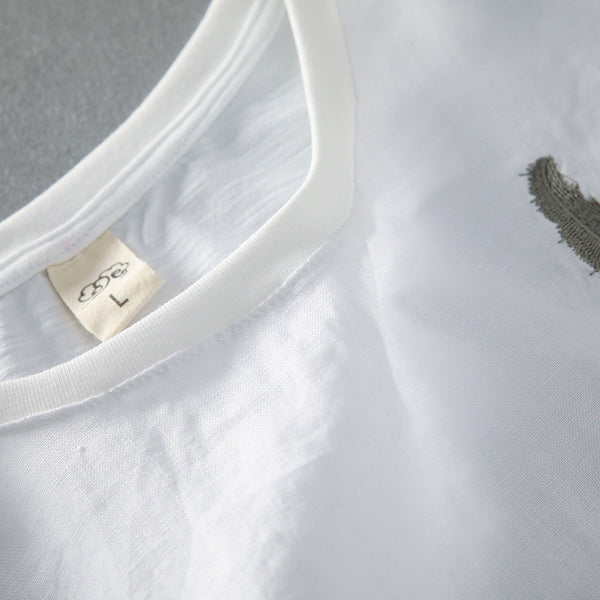 Camisa de Lino Manga Corta