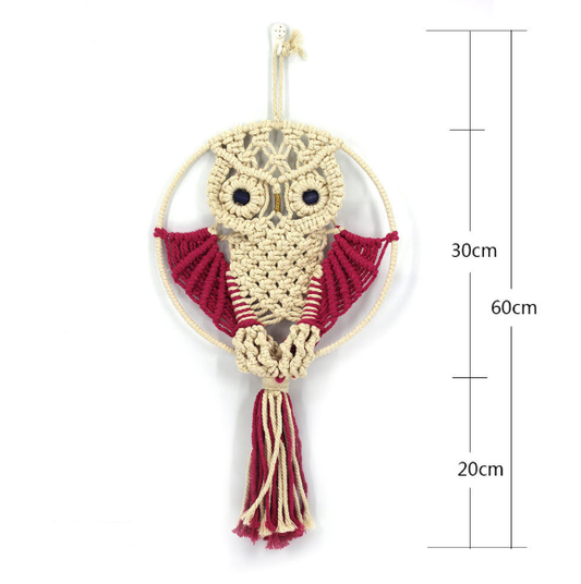 Tapiz tejido artesanal de cuerda de algodón para pared