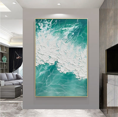 Cuadro Abstracto Dorado en 3D - Pintura al Óleo Hecha a Mano - Image 3