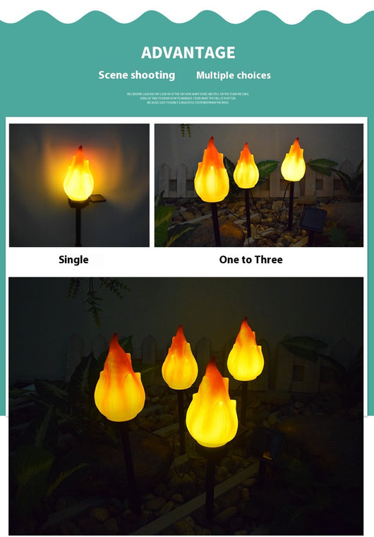 Lámpara Solar con Efecto Fuego para Jardín y Patio - Image 17