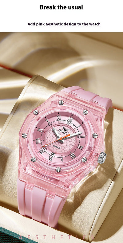 Reloj de Cuarzo con Correa de Silicona Transparente Resistente al Agua - Image 15