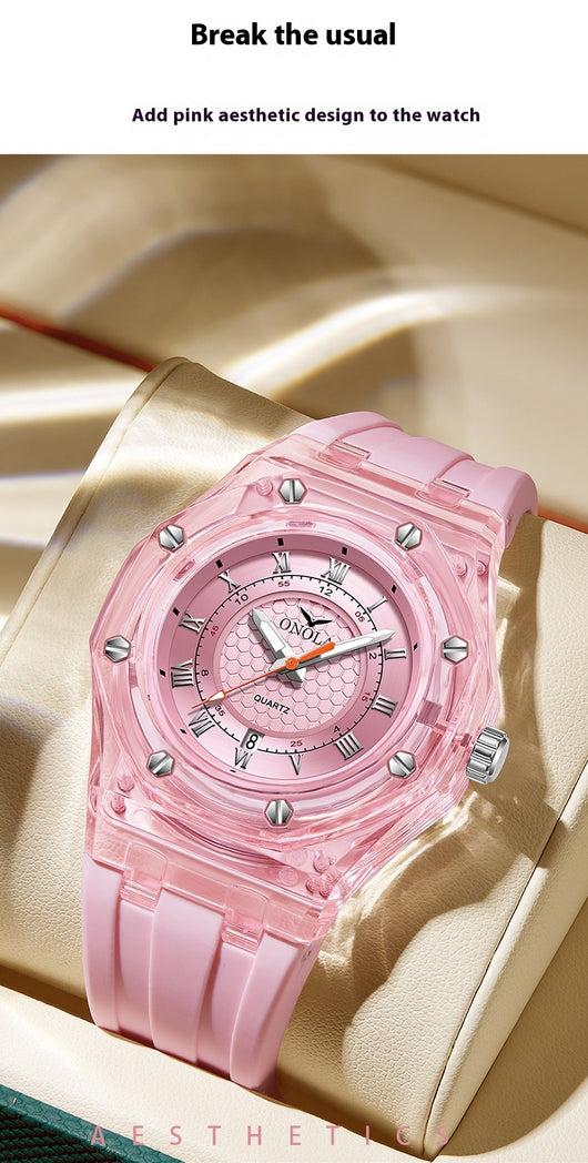 Reloj de Cuarzo con Correa de Silicona Transparente Resistente al Agua - Image 15