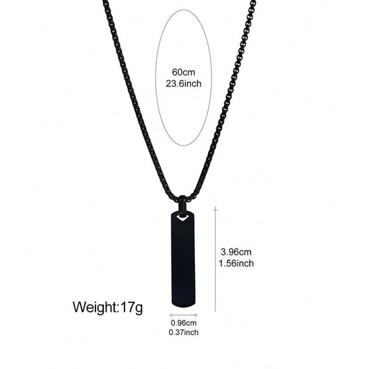 Collar Acero Titanio Pulido 3D para Hombre - Diseño Minimalista y Elegante - Image 4