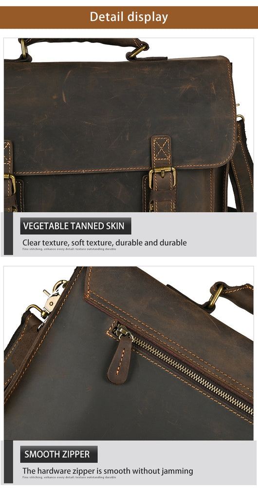 Bolso Crossbody para Laptop de Cuero Premium con Asa Simple - Image 10