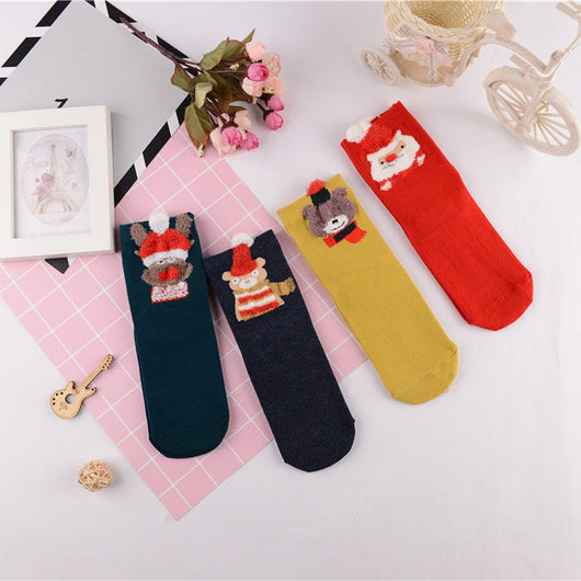 Calcetines Rojos Absorbentes de Sudor para Mujer - Algodón Puro Otoño e Invierno - Image 4
