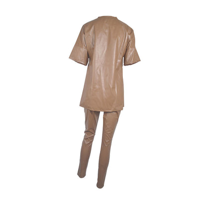 Pantalones Ajustados de Cuero Multicolor - Traje Sexy y Versátil - Image 3