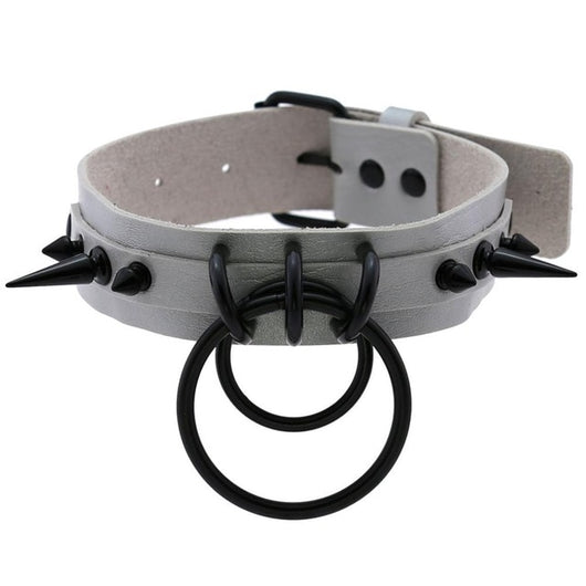 Collar Choker Punk con Remaches y Hebilla - Unisex Negro - Image 20