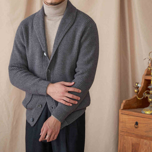 Cardigan Tejido de Cuello Verde Estilo Retro Cálido y Casual - Image 10