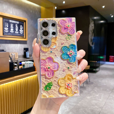 Funda para Celular con Diseño Floral de Diamantes y Protección de Lente - Image 13