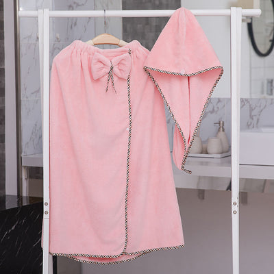Falda de Baño Coral Fleece - Toalla Envolvente Suave y Absorbente Estilo Coreano - Image 5
