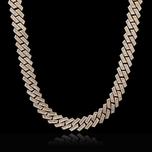 Cadena Cubana Hip Hop de Diamantes Doble Fila 18mm - Image 23