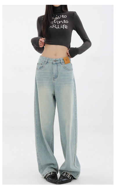 Jeans Retro Azul Holgados de Corte Recto - Image 2