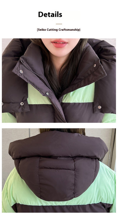 Chaqueta Corta de Algodón con Parches Contrastantes Gruesos para Mujer - Image 44