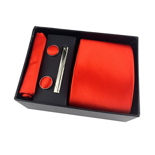Set de Corbata Paisley con Clip y Caja de Regalo - Corbata Negra Elegante para Negocios - Image 3