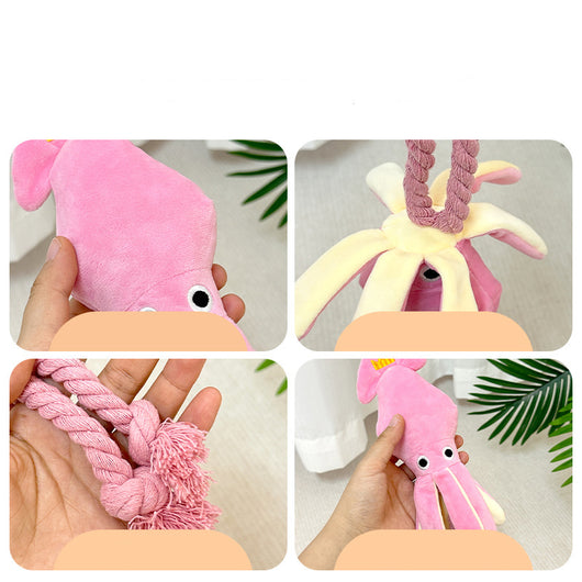 Juguete para Perro Pulpo Adorable con Sonido y Cuerda - Juguete Interactivo para Mascotas - Image 3