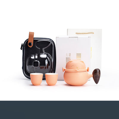 Juego de Té Portátil con Bolsa - Tetera de Cerámica para Viajes - Image 4