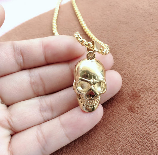 Collar Colgante de Calavera para Hombre - Diseño Minimalista - Image 3