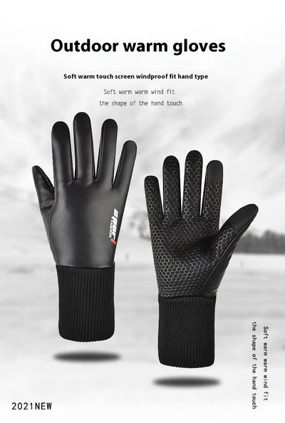 Guantes de Cuero para Hombre, Impermeables, Antideslizantes y para Pantalla Táctil - Image 12