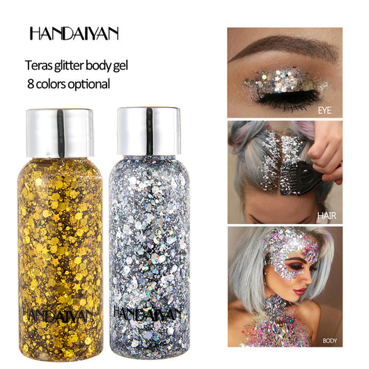 Gel Glitter Multiuso para Uñas, Cabello, Cuerpo y Rostro - Lentejuelas Sueltas Festival - Image 3