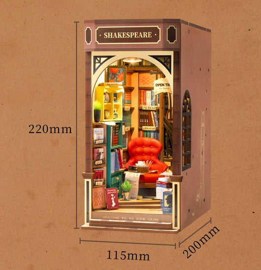 Estantería Decorativa Puzzle Ruolai - Organizador de Libros Modelo 3D - Image 6