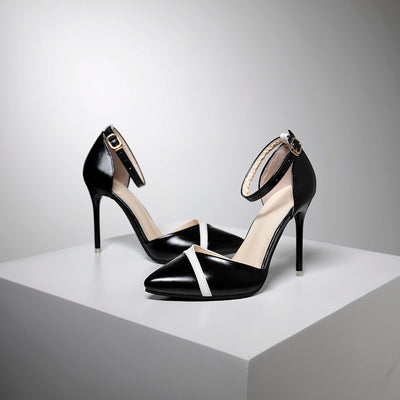 Zapatos de tacón alto puntiagudo con escote bajo para mujer - Image 3