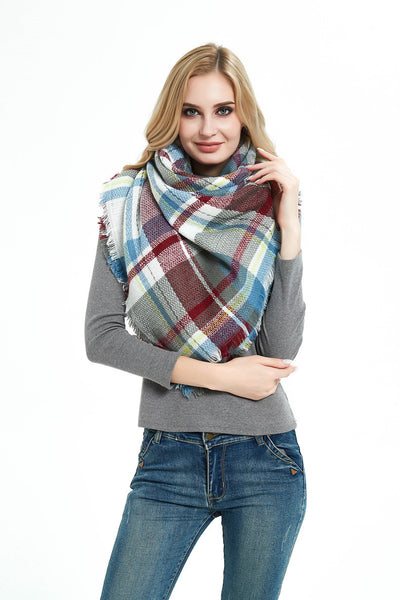 Pañuelo Cuadrado Talma para Mujer - Cuello Calentador Talla Grande - Image 4
