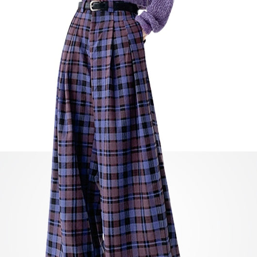 Pantalones Anchos de Cintura Alta Reductores Estilo Retro para Mujer - Image 5