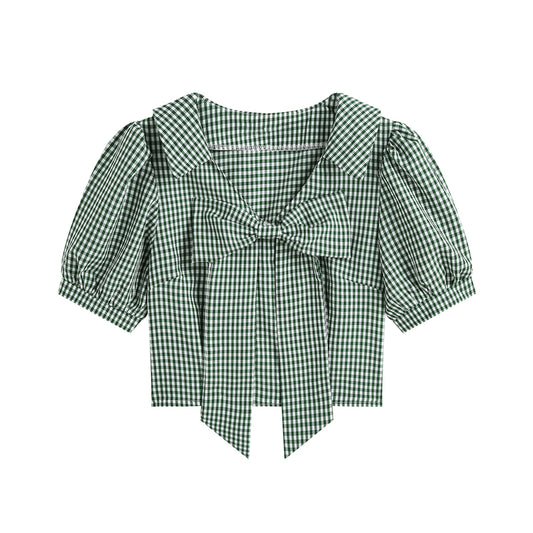 Blusa Corta Fresca para Verano con Mangas Cortas