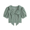 Blusa Corta Fresca para Verano con Mangas Cortas