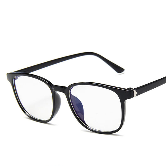 Vintage tortoiseshell anti-blue light flat glasses with a full-frame design, suitable for unisex wear. - Image 2