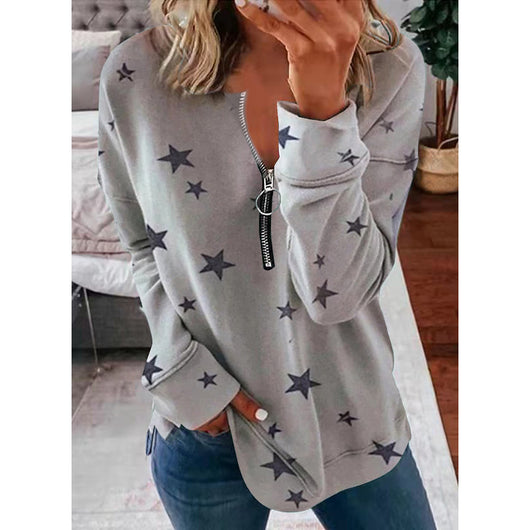 Sudadera Estampado Estrellas Manga Larga para Mujer - Image 3